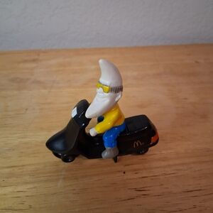 Vintage 1988 McDonald’s Mac Tonight Moon Man Toy Black Scooter Vespa Figure